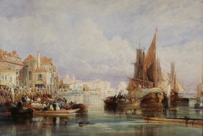 Scene at Greenwich, on the River Thames on the Morning of Saturday, the 10th of August, the day on which His Most Gracious Majesty George the Fourth, embarked for Scotland by Thomas Miles Richardson